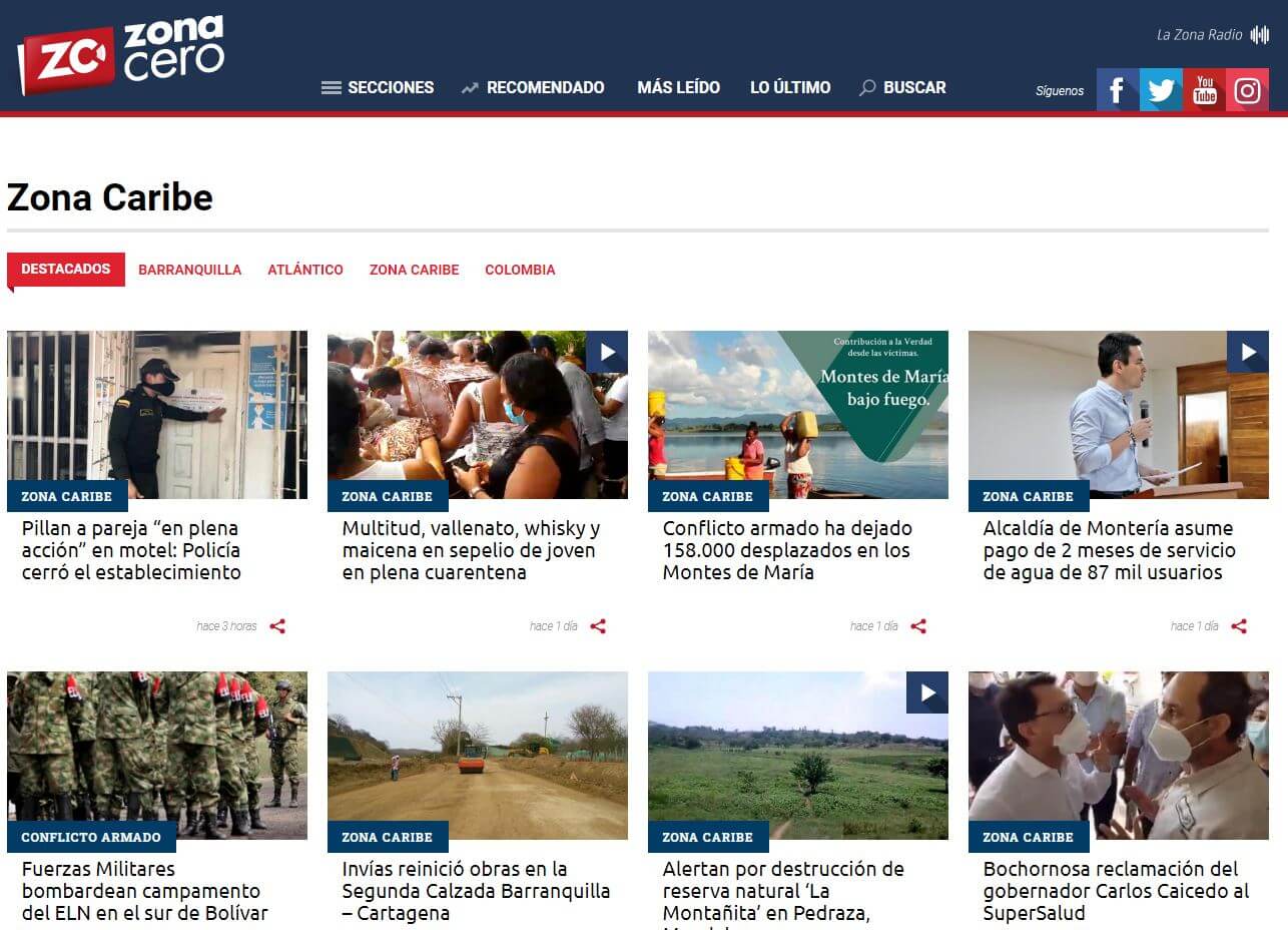 periodicos de colombia 35 zona cero website