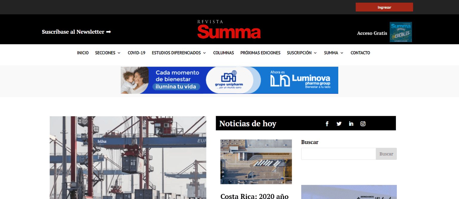 periodicos de costa rica Revista Summa 20 website