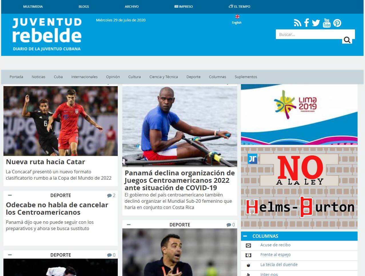 periodicos de cuba 26 juventud rebelde deportes website