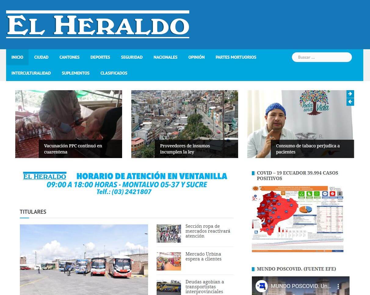 periodicos de ecuador 12 el heraldo website