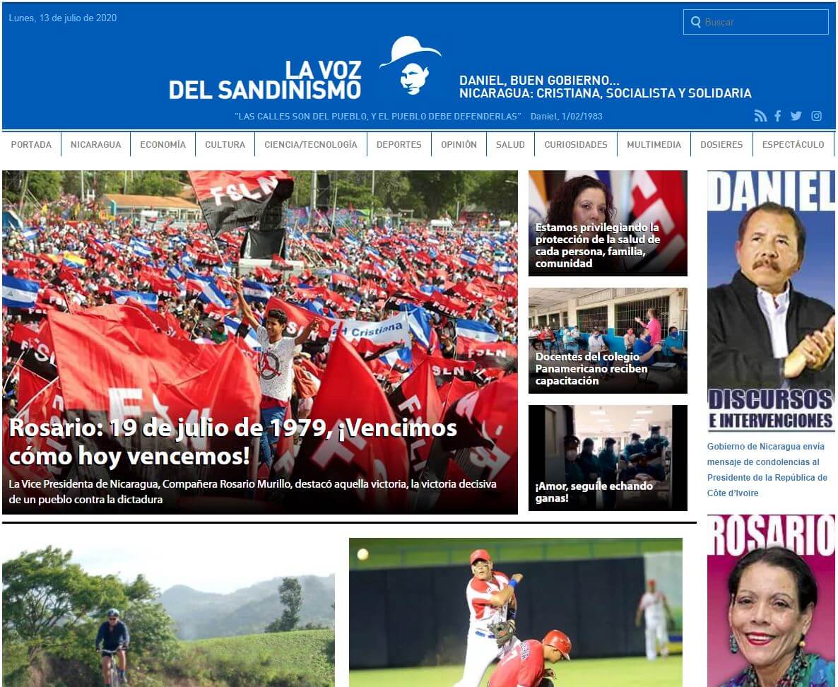 periodicos de nicaragua 06 la voz del sandinismo website