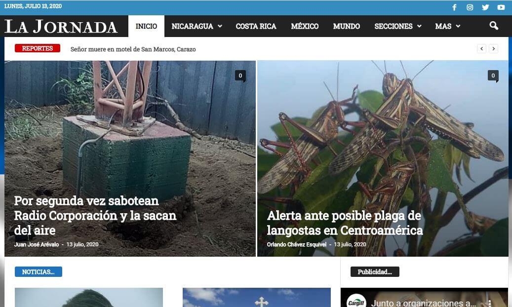 periodicos de nicaragua 11 la jornada website
