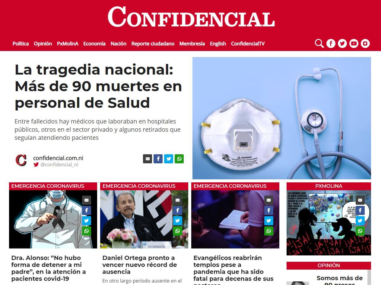 periodicos de nicaragua 12 confidencial website