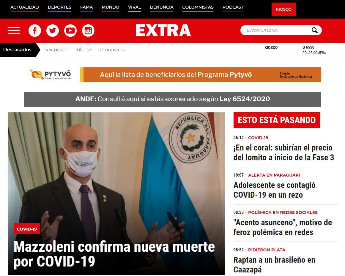 periodicos de paraguay 05 diario extra website