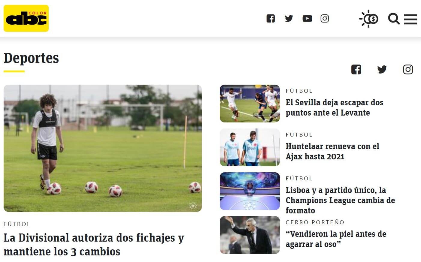 periodicos de paraguay 10 abc deportes website