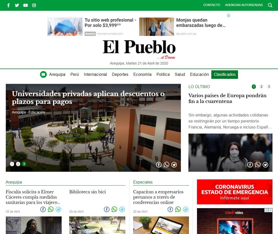 periodicos de peru 16 diario el pueblo website
