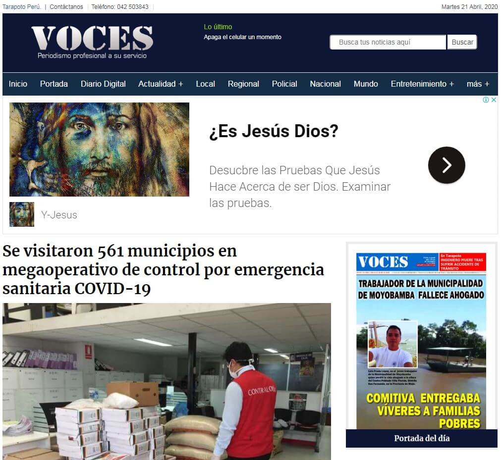 periodicos de peru 17 diario voces website