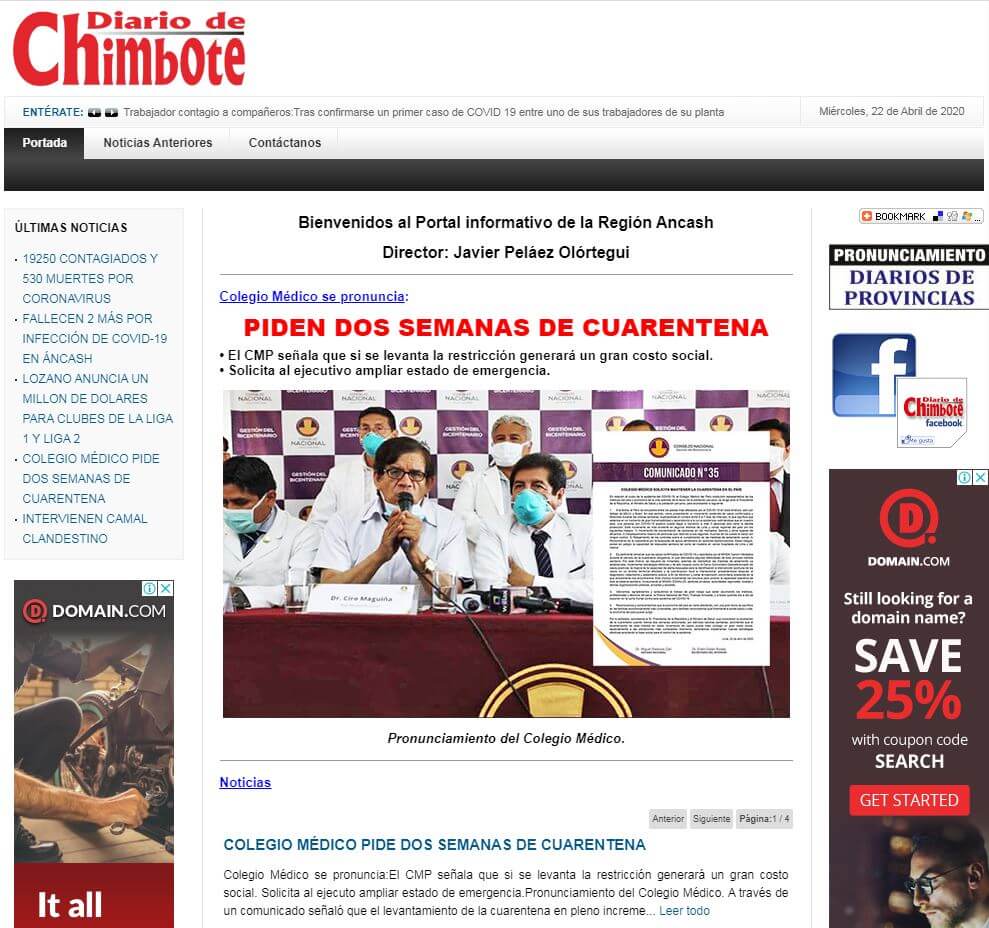 periodicos de peru 21 diario de chimbote website