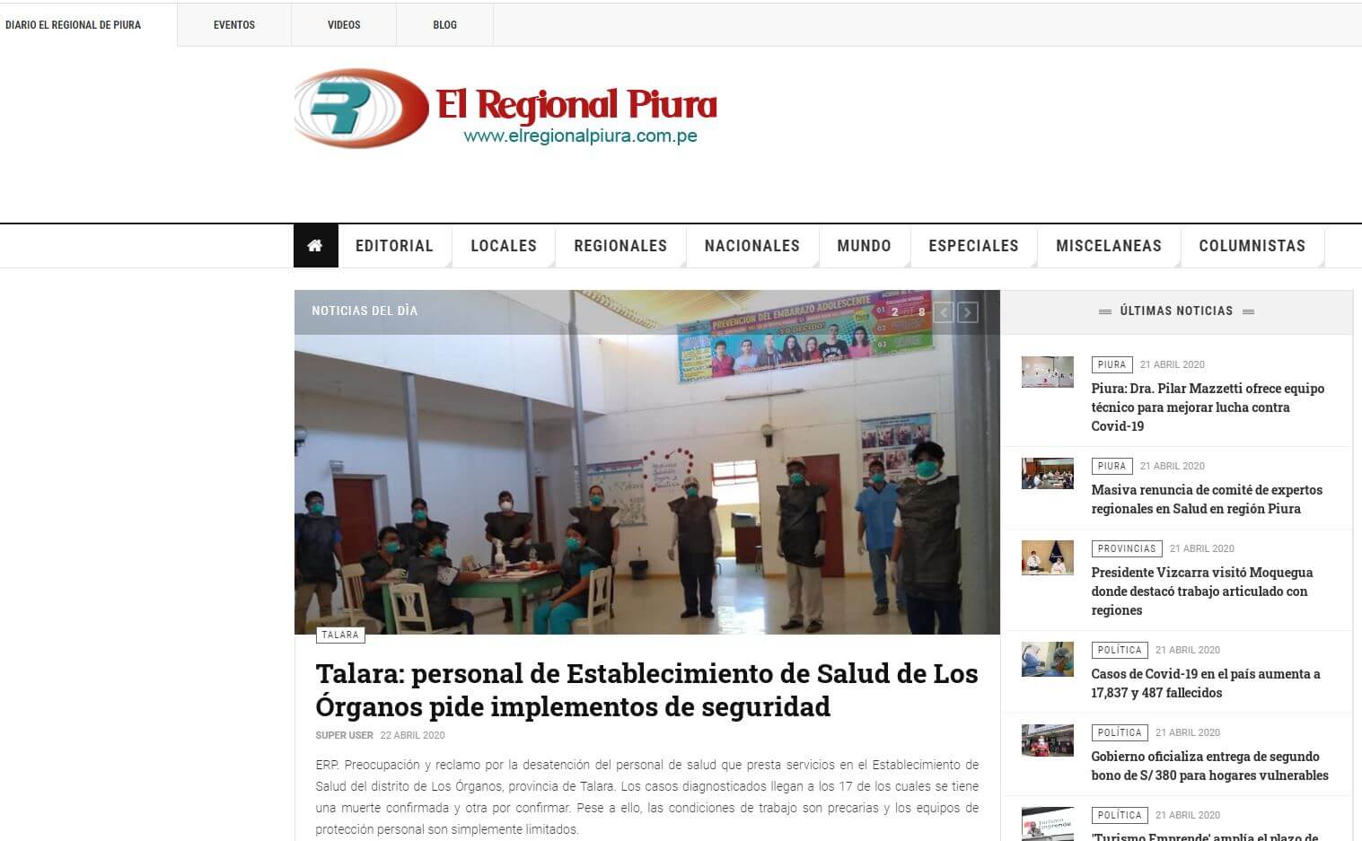 periodicos de peru 33 el regional de piura website