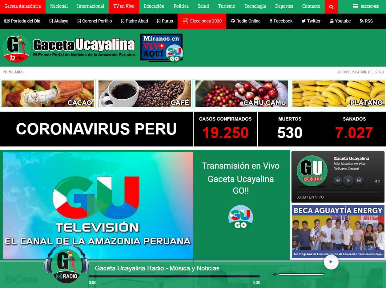 periodicos de peru 34 gaceta ucayalina website