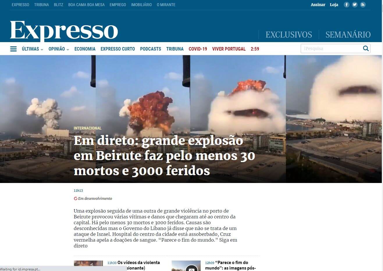 periodicos de portugal 06 expresso website