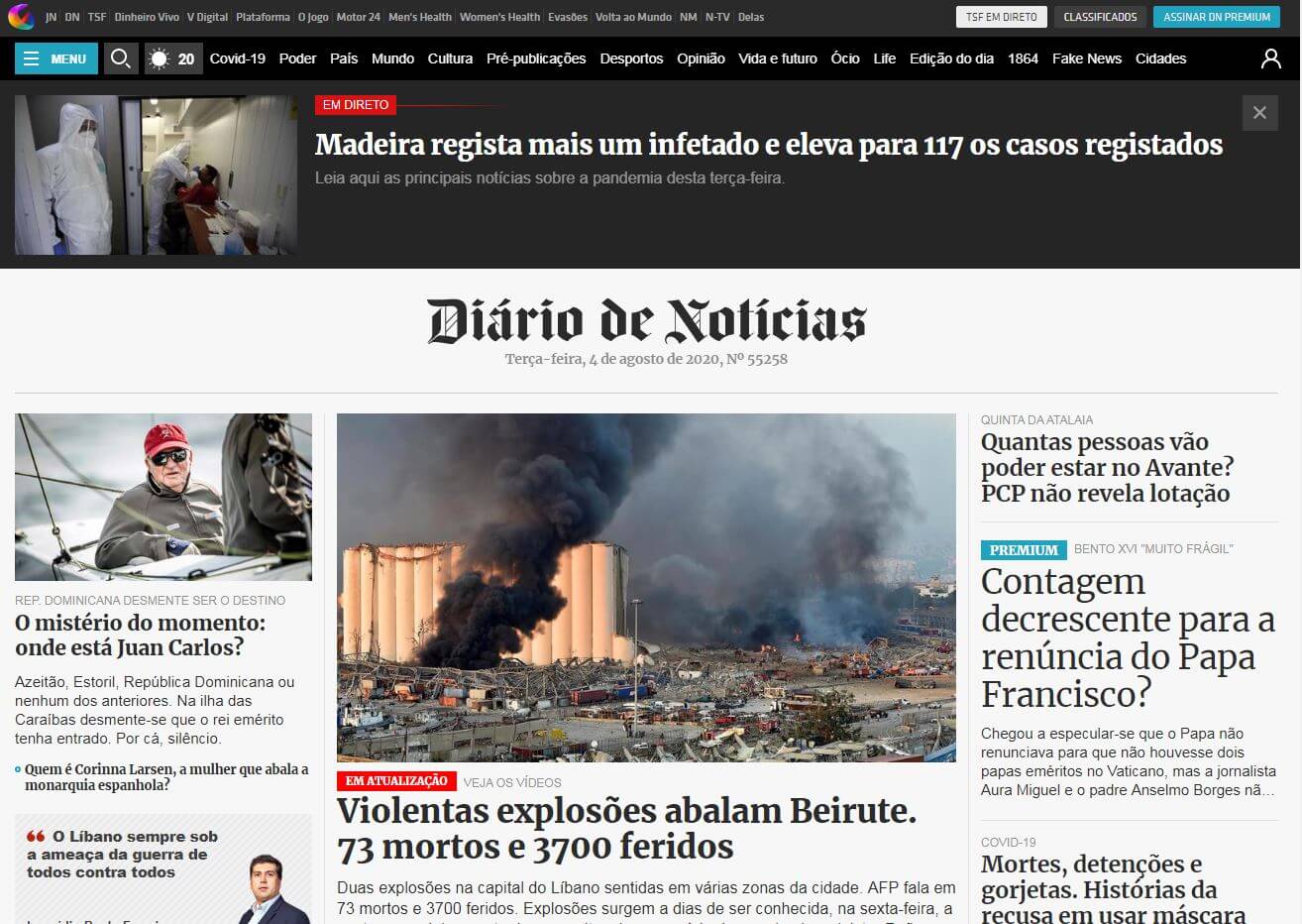 periodicos de portugal 07 diario de noticias website