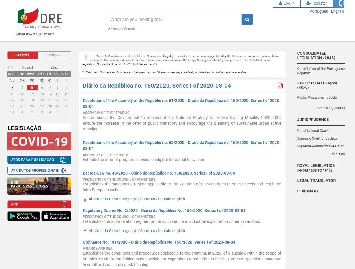 periodicos de portugal 19 diario da republica electronico website
