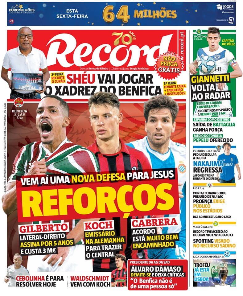 periodicos de portugal 26 record