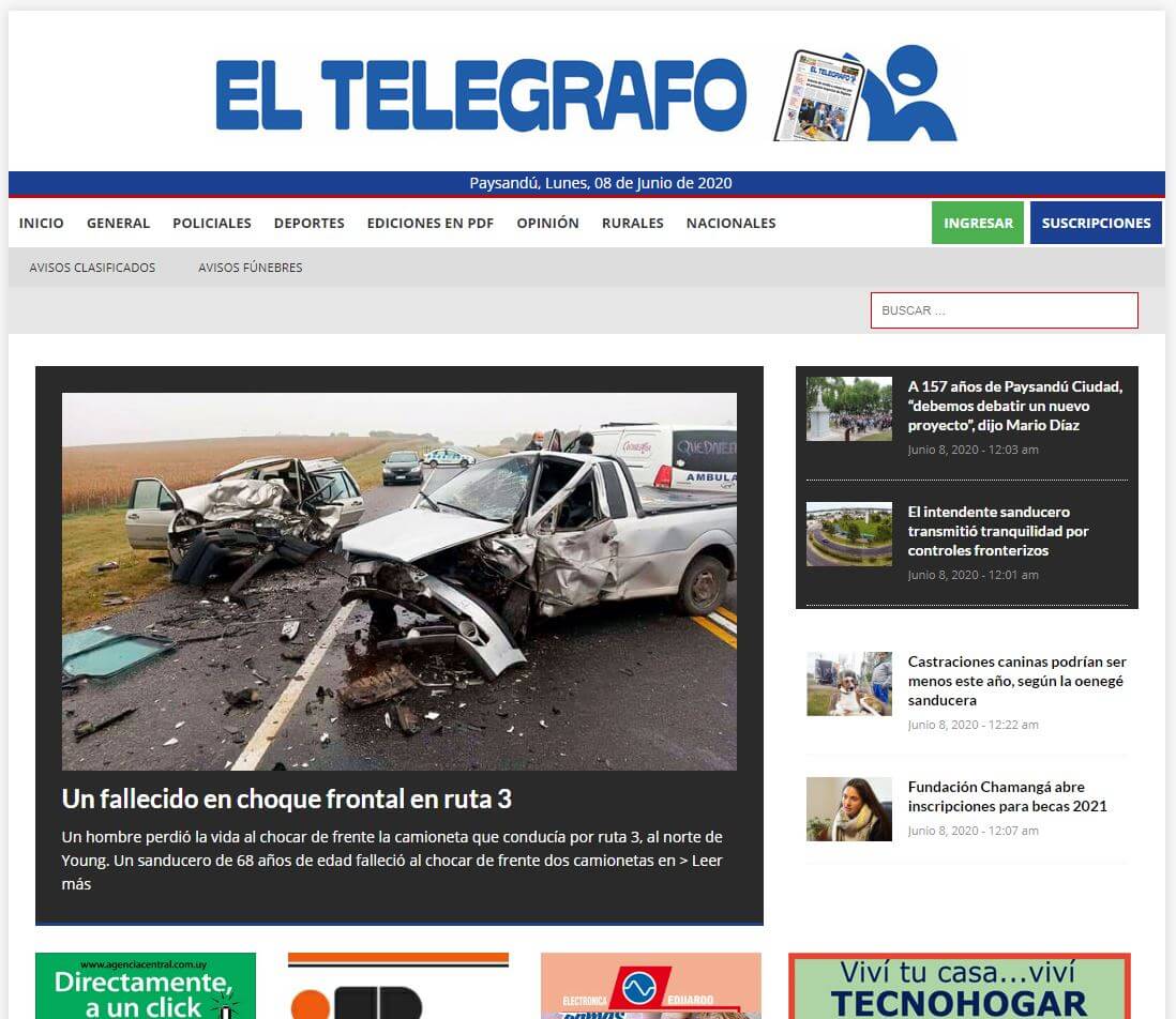periodicos de uruguay 05 el telegrafo website