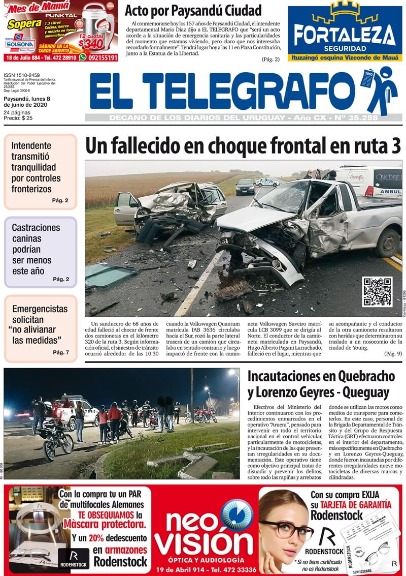 periodicos de uruguay 05 el telegrafo