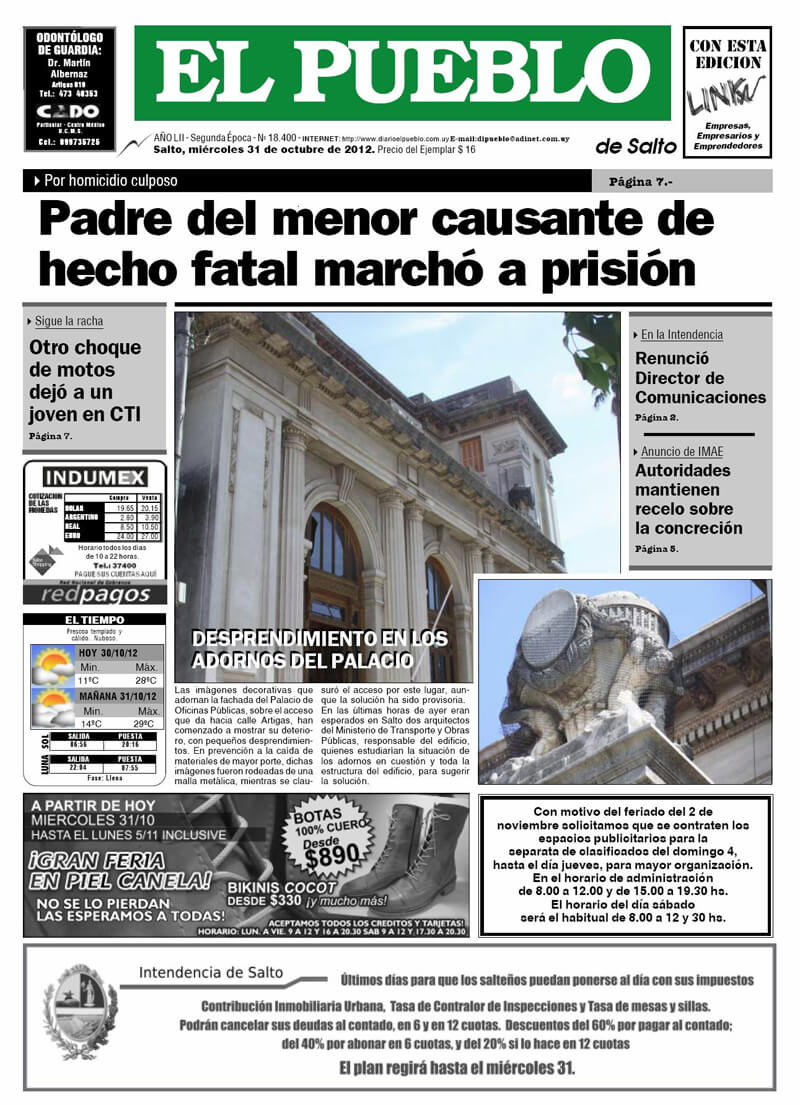 periodicos de uruguay 06 diario del pueblo