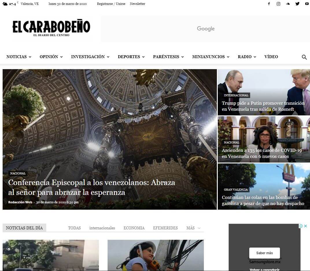 periodicos de venezuela 04 el carabobeno website