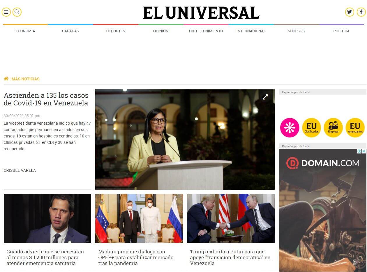periodicos de venezuela 06 el universal website