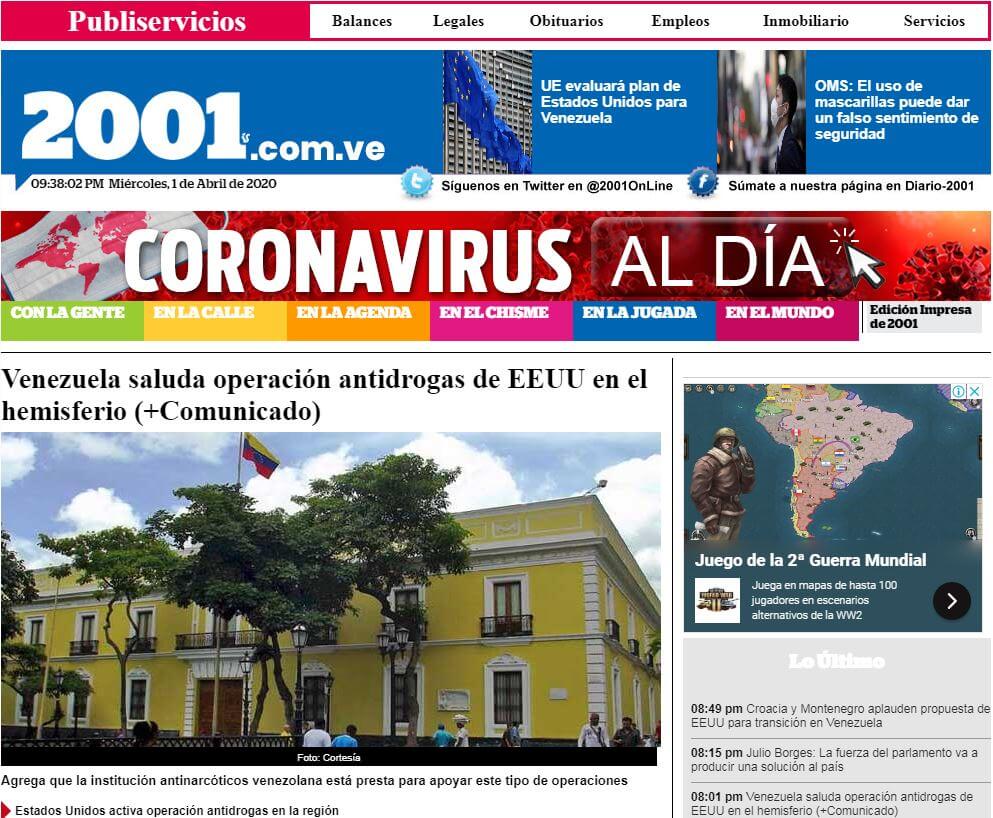 periodicos de venezuela 13 diario 2001 website