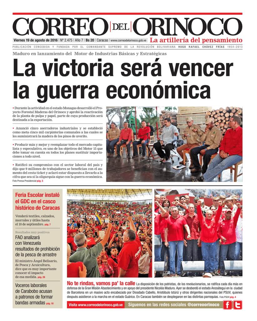 periodicos de venezuela 15 correo del orinoco