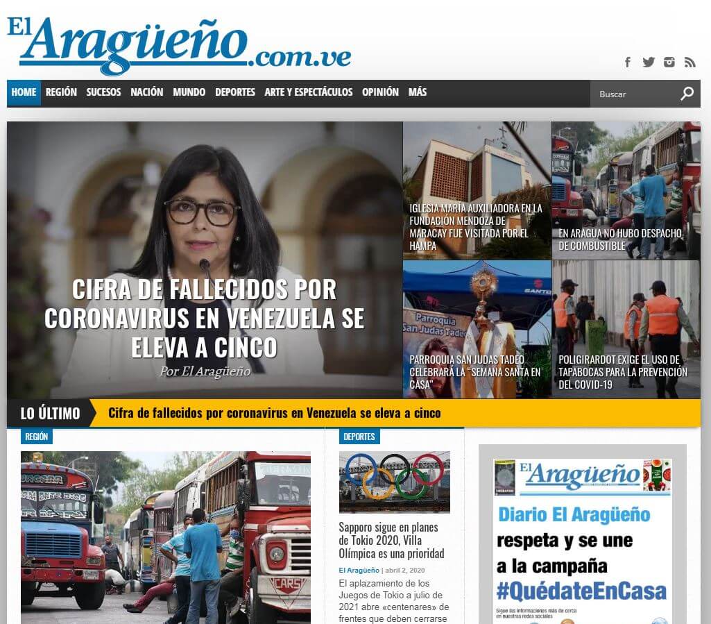 periodicos de venezuela 19 el aragueno website