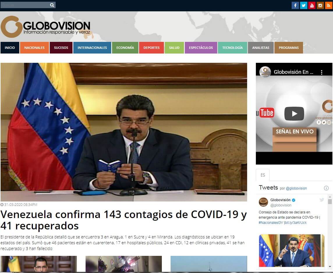 periodicos de venezuela 32 globovision website