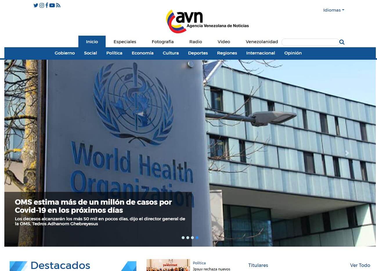 periodicos de venezuela 35 agencia venezolana de noticias website