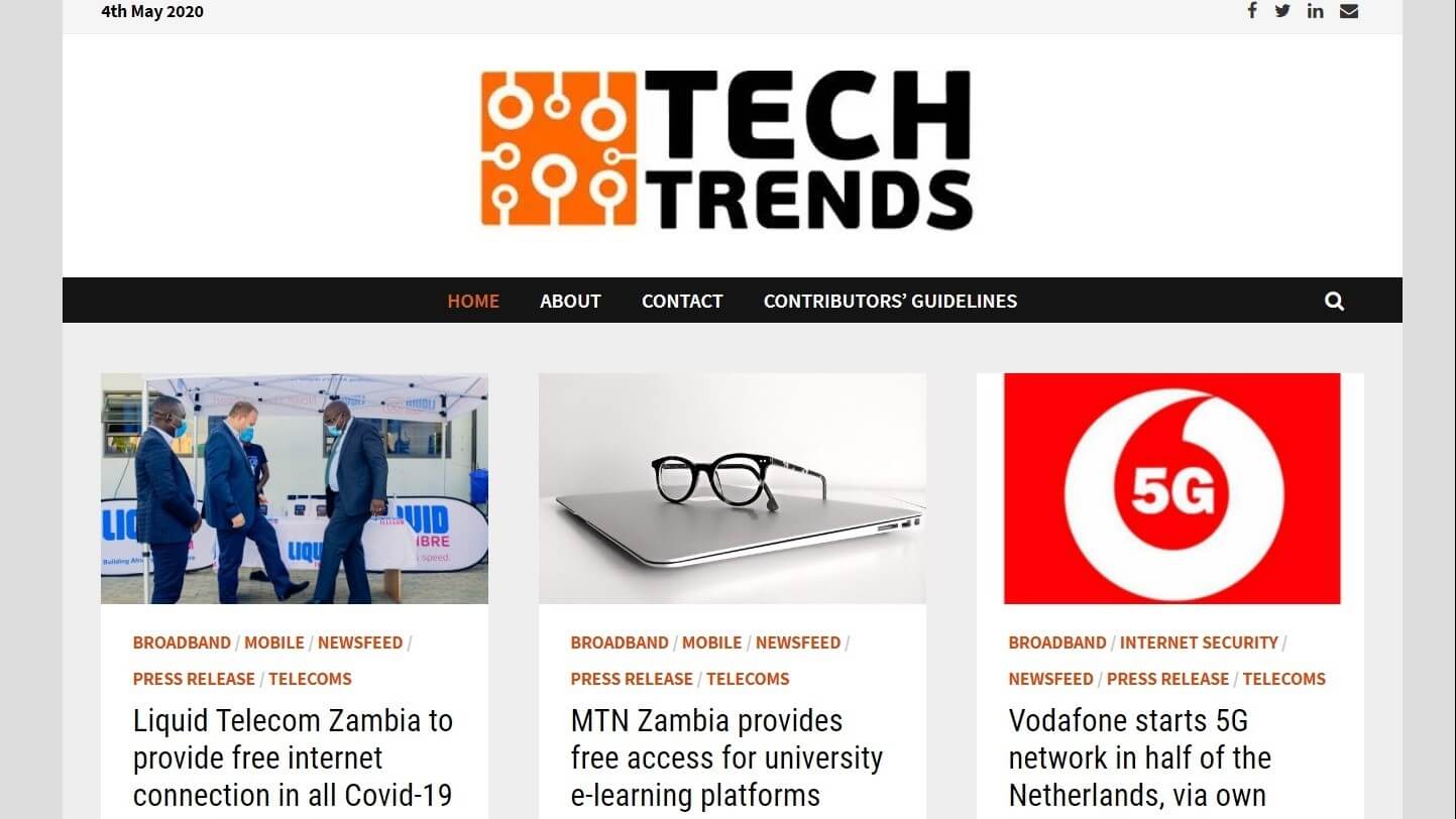 zambia newspapers 13 Tech Trends website
