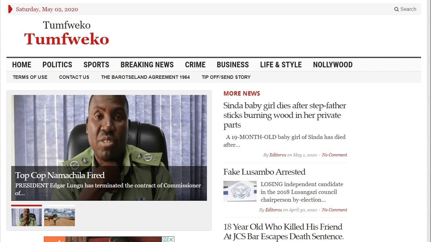 zambia newspapers 3 tumfweko website