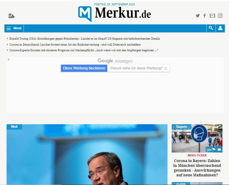 German 11 Merkur website