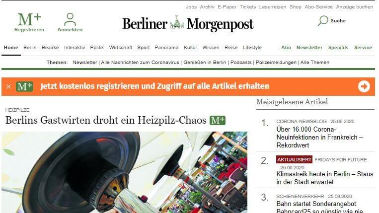 German 15 Berliner Morgenpost website