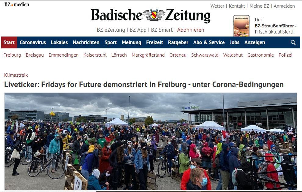 German 33 Badische Zeitung website