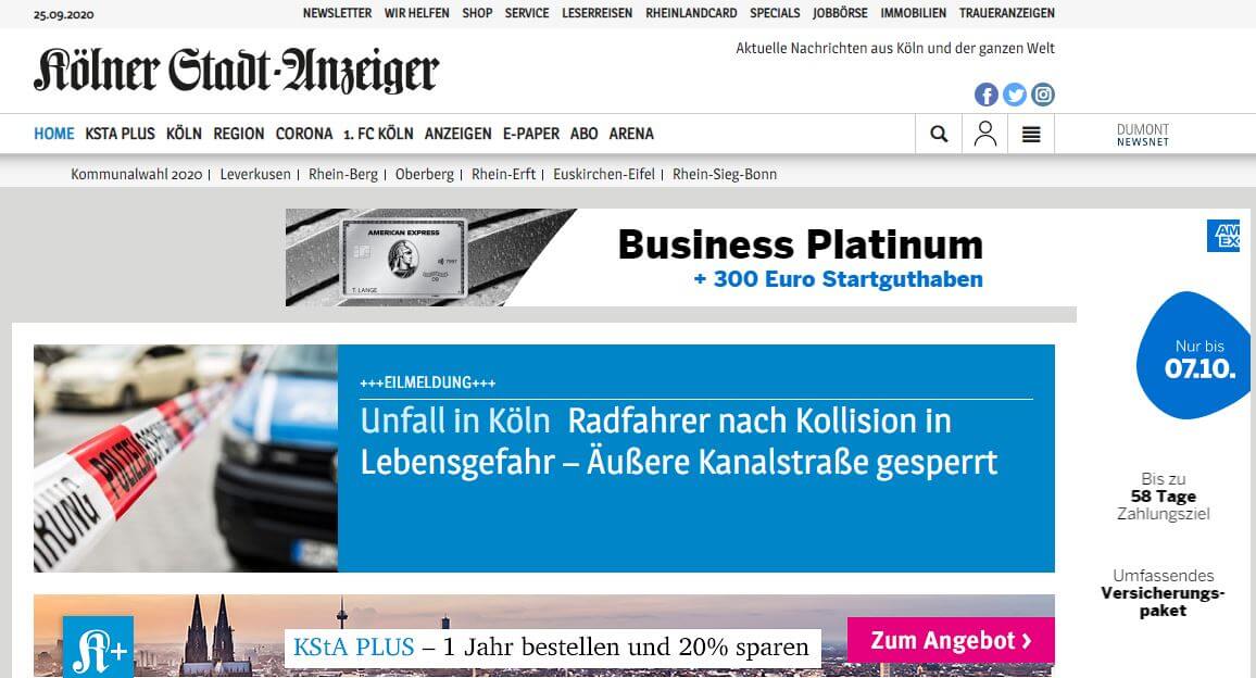 German 34 Kölner Stadt Anzeiger website