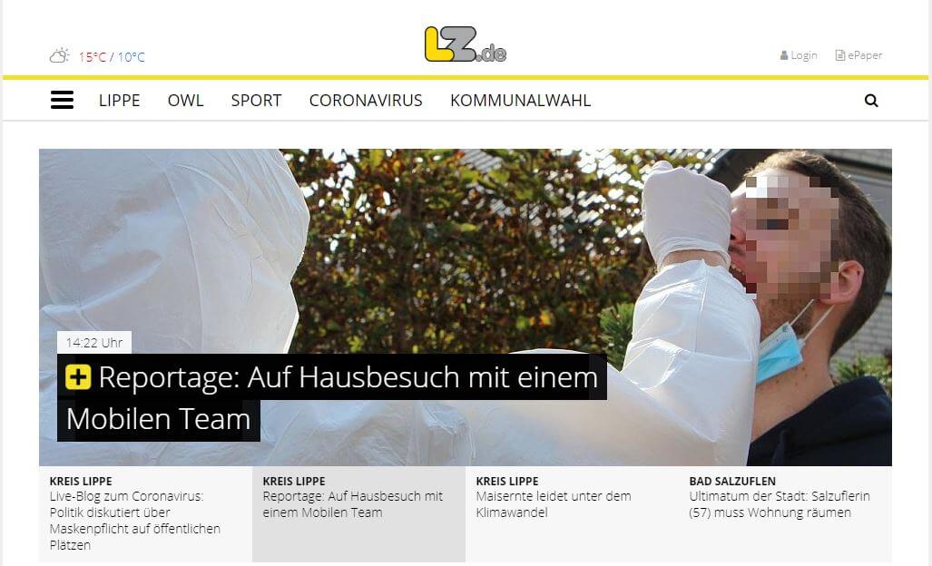 German 44 Lippische Landes Zeitung website