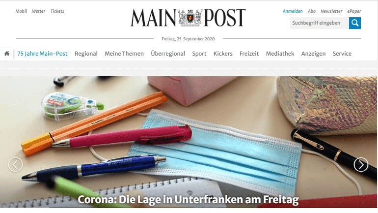 German 45 Main Post website