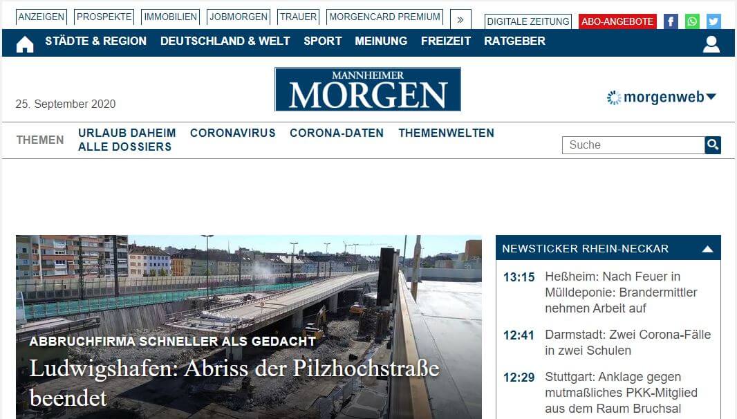 German 46 Morgen Web website