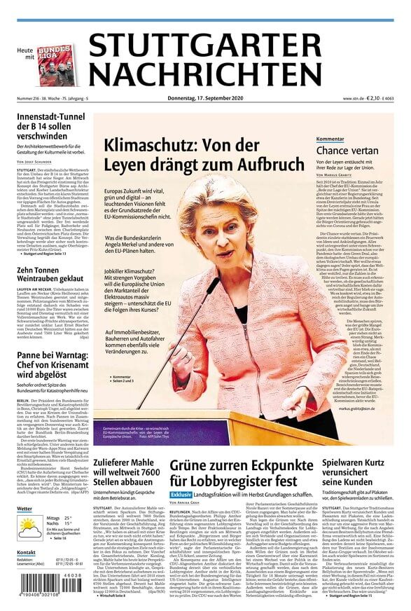 German 50 Stuttgarter Nachrichten