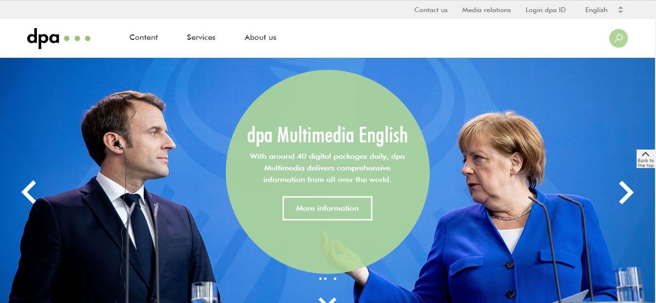 German 60 DPA website