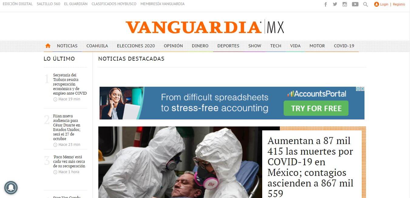 Mexico 12 Vanguardia website