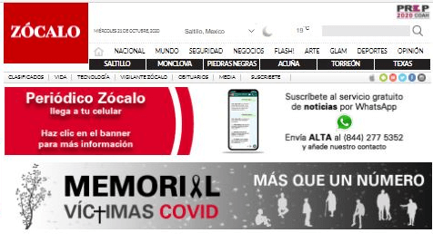 Mexico 20 Zócalo website