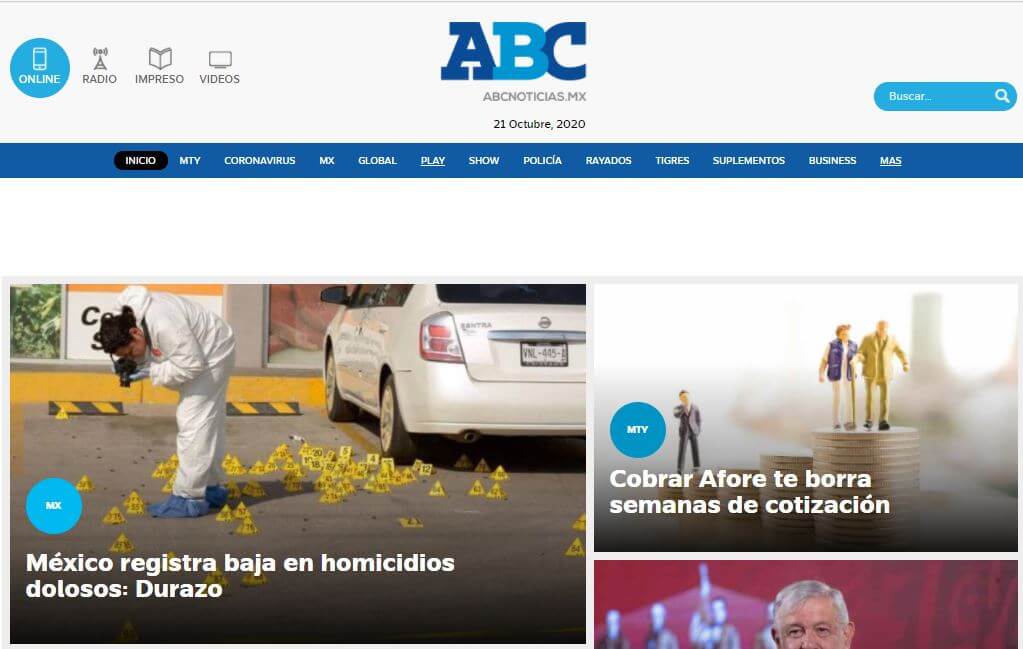 Mexico 7 ABC website
