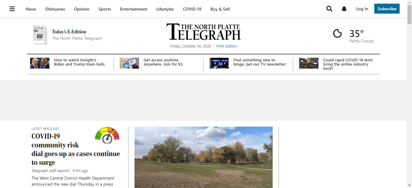 Nebraska Newspapers 18 North Platte Telegraph website