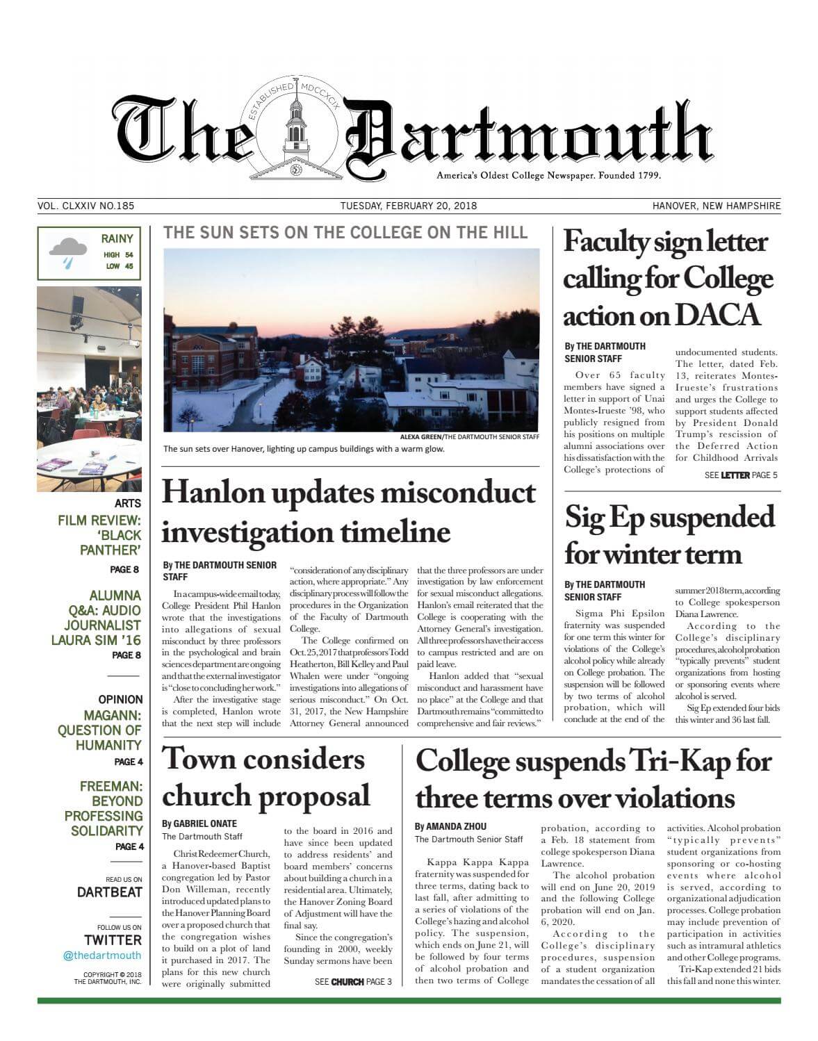New Hampshire Newspaeprs 17 The Dartmouth