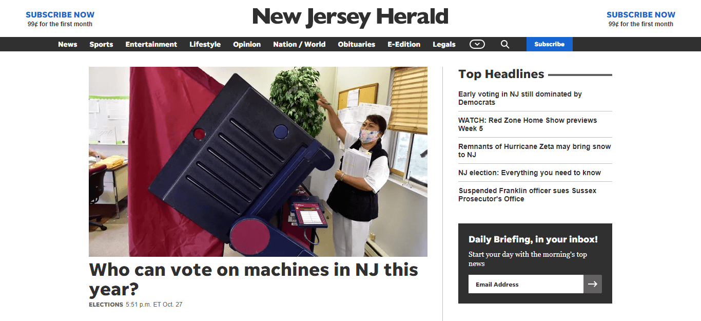 New Jersey newspapers 20 New Jersey Herald website