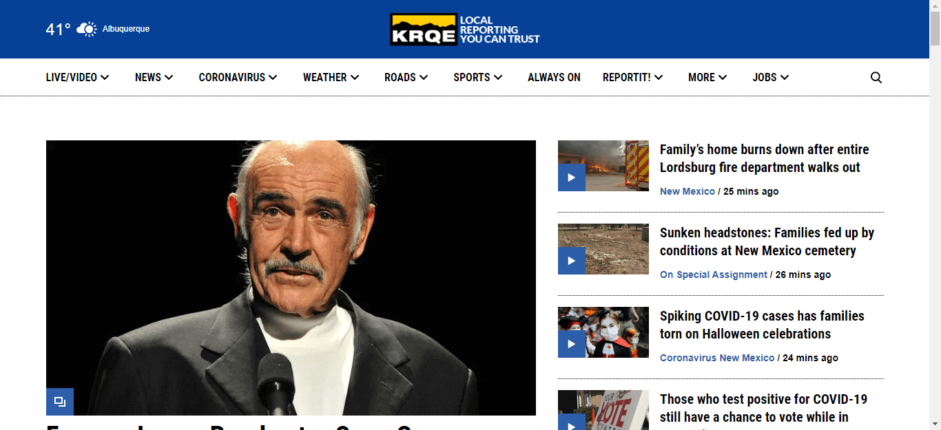 New Mexico Newspapers 03 KRQE website