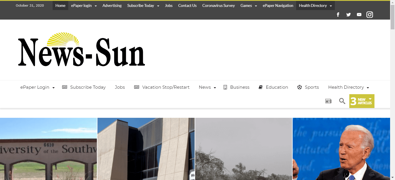 New Mexico Newspapers 24 Hobbs News Sun website