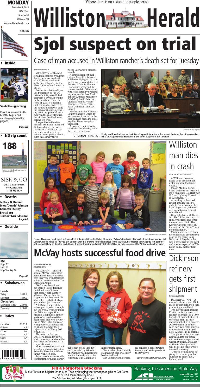 North Dakotoa Newspapers 09 Williston Daily Herald