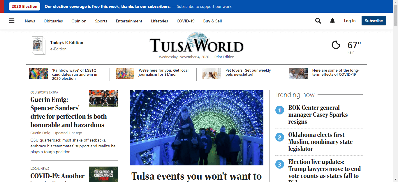 Oklahoma Newspapers 03 Tulsa World website