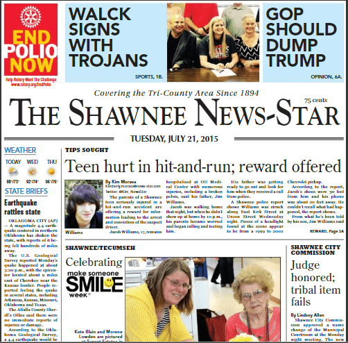 Oklahoma Newspapers 16 Shawnee News Star